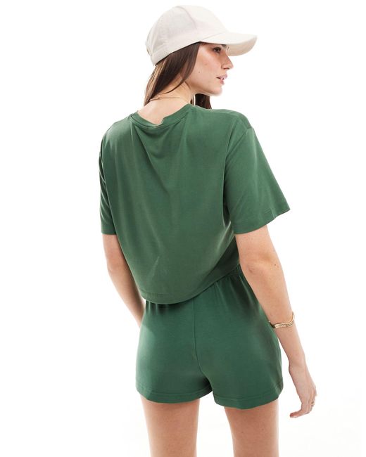 T-shirt d'ensemble en tissu doux - forêt Stradivarius en coloris Green