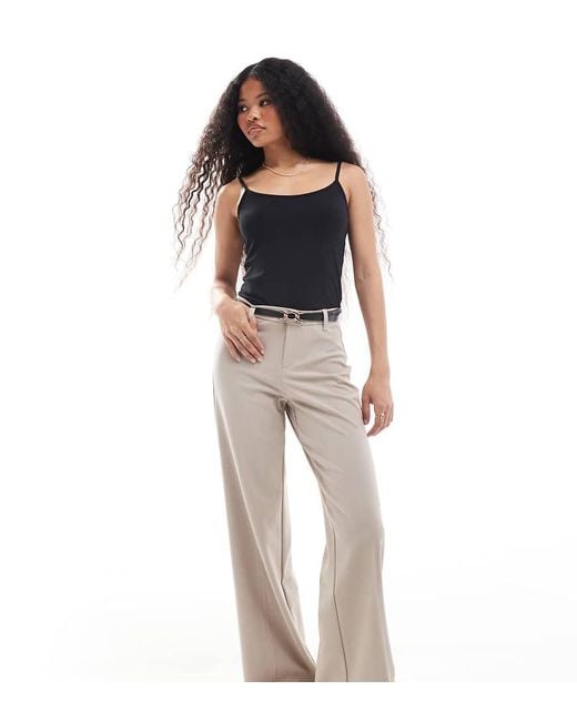 Bershka Gray Petite Tailored Trouser