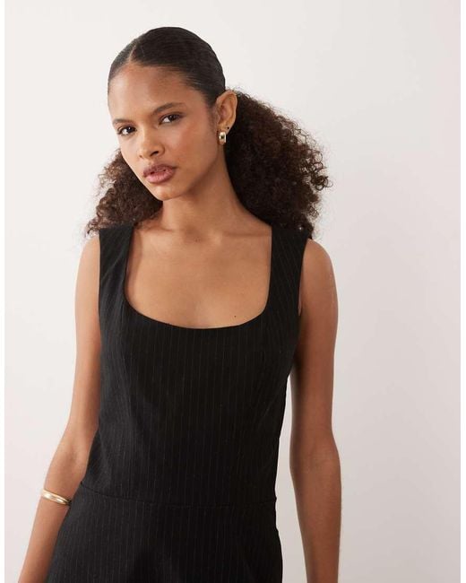 ASOS Natural Mini Dress With Wrap Skirt