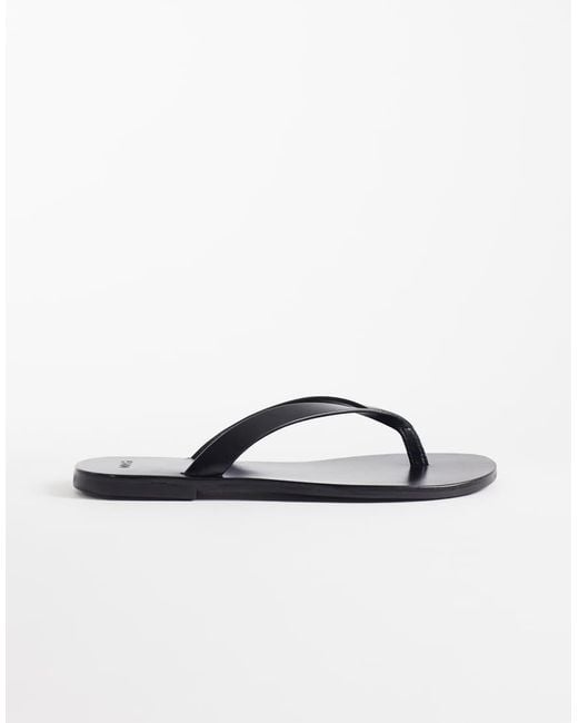Mango Blue 100% Leather Flip Flops