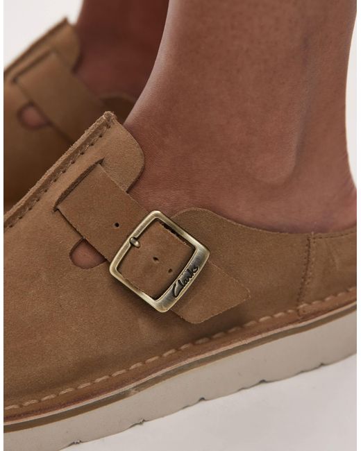 Solsbury - mules en daim - sable foncé Clarks en coloris Brown
