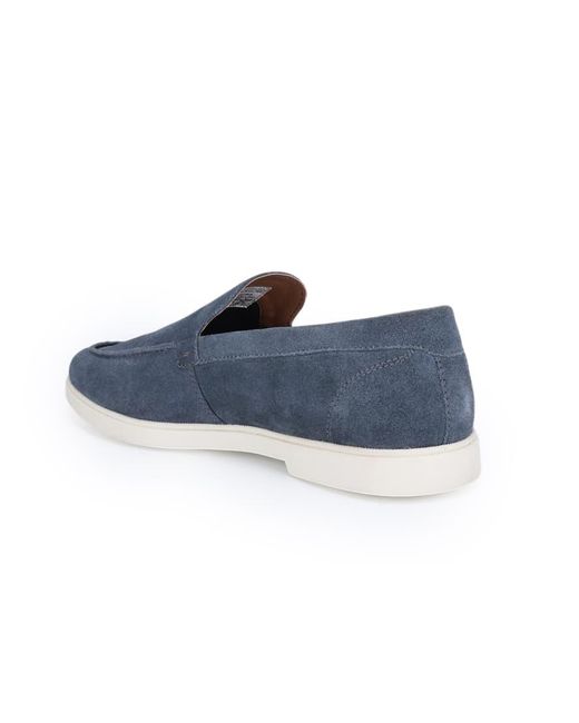 Thomas Crick Black 'Faldo' Suede Leather Slip-On Casual Loafer Shoes for men