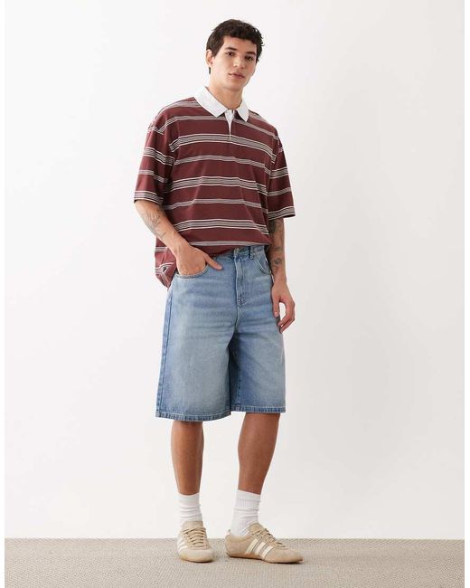 ASOS Red Oversized Rugby Polo for men