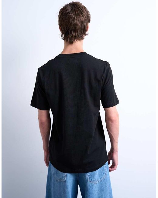 Topman Black 5 Pack Classic Fit T-shirt for men