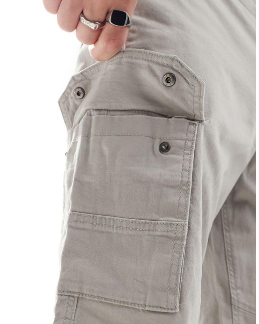 Pantalones cortos gris claro cargo ADPT de hombre de color White