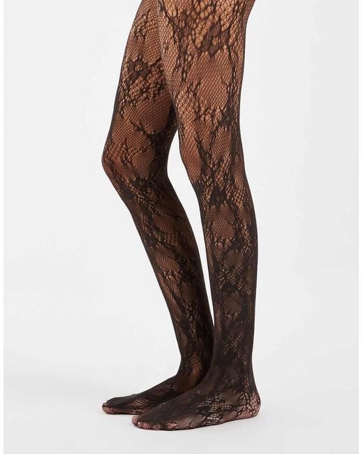 Vero Moda Black Lace Detail Tights