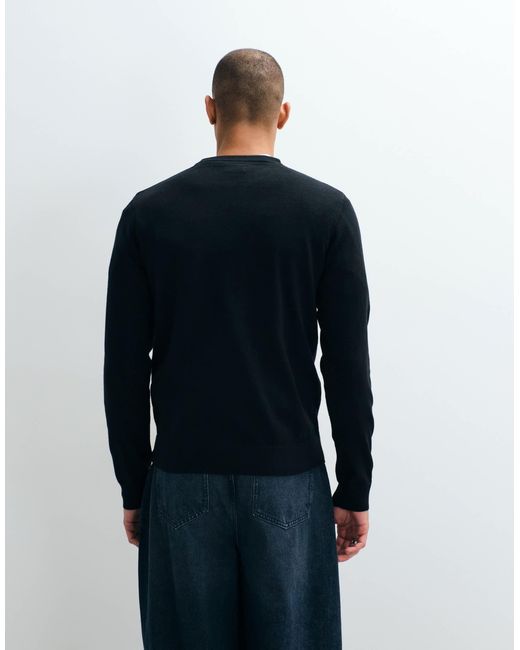 Threadbare Strickpullover mit rundhalsausschnitt in Blue für Herren