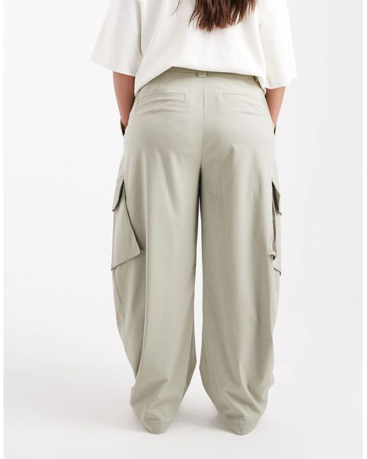 ASOS White Curve – elegante utility-hose im barrel-leg-stil