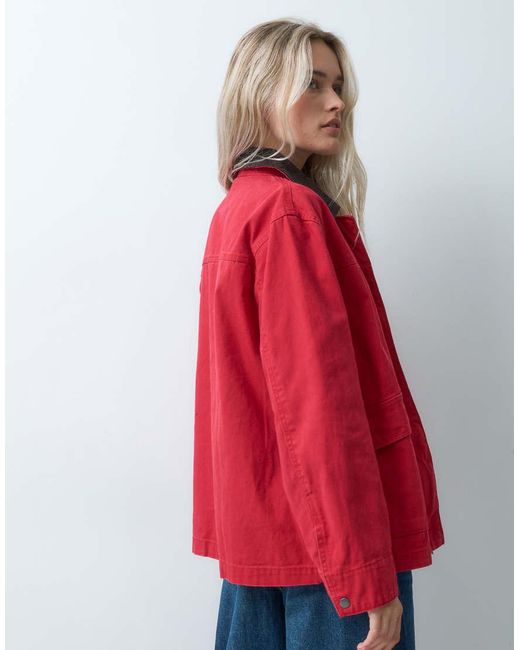 Gap Red Woven Barn Jacket