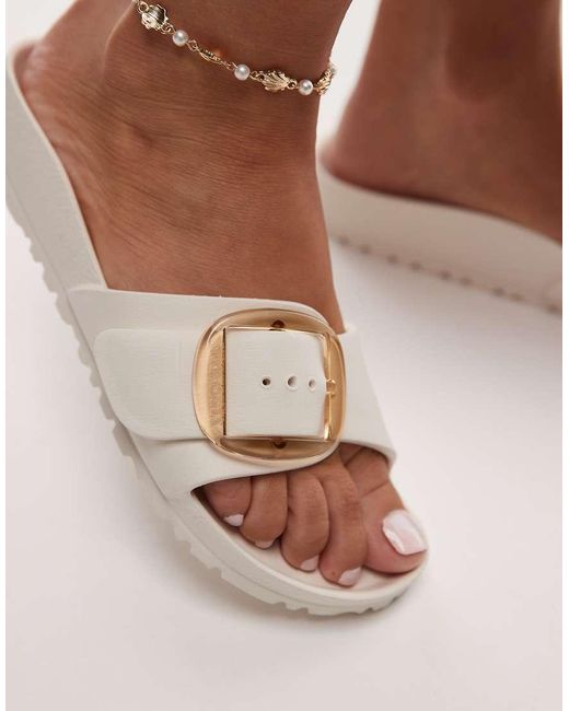 Birkenstock Natural Madrid Big Buckle Eva Sandals