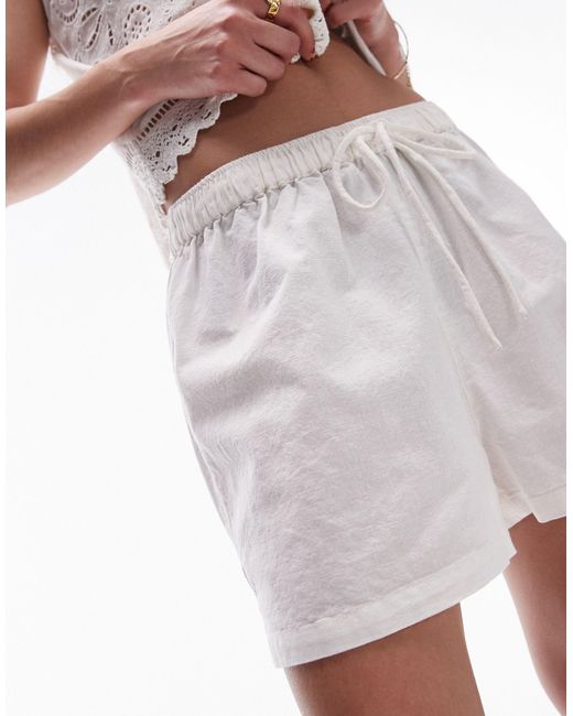 Pantalones cortos playeros s TOPSHOP de color White