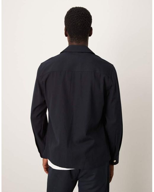 Mango Blue Overshirt for men