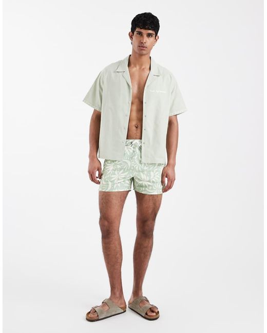 Aray White Embroidered Revere Beach Shirt for men
