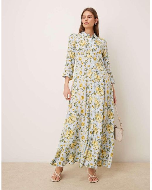 Y.A.S Natural Maxi Shirt Dress