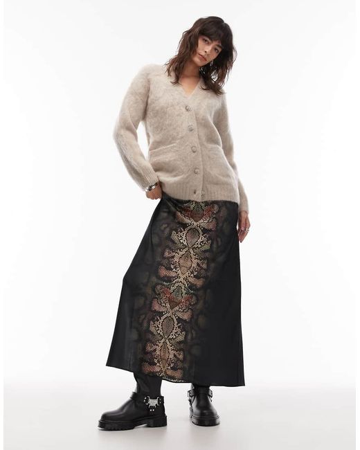 AllSaints Natural Rubi Fluffy V Neck Cardigan