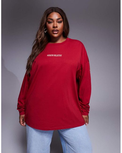 Weekend Collective Curve di ASOS in Red