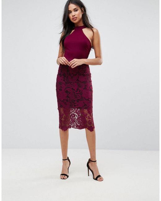 ax paris crochet lace front maxi dress
