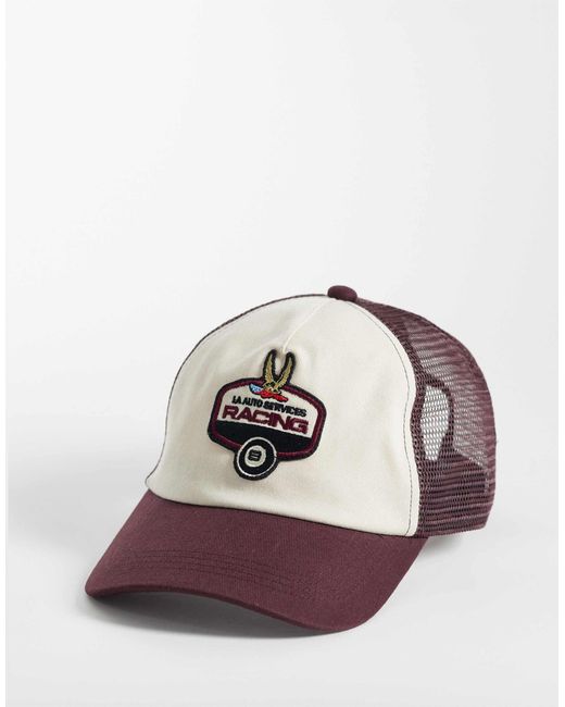 ASOS – trucker-kappe in Pink für Herren
