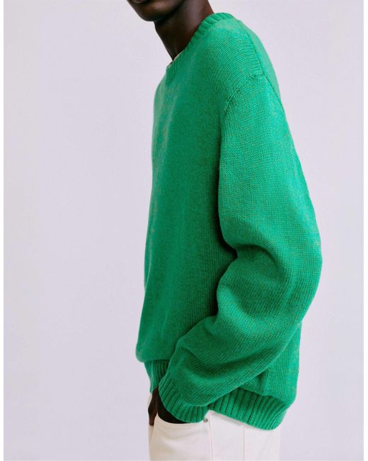 Pull col rond Pull&Bear pour homme en coloris Green