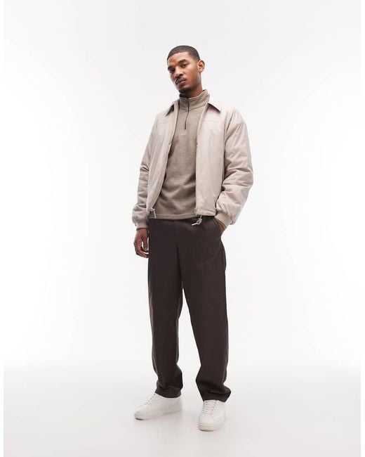 ASOS Natural Stormmaxtm Water Repellent Harrington for men