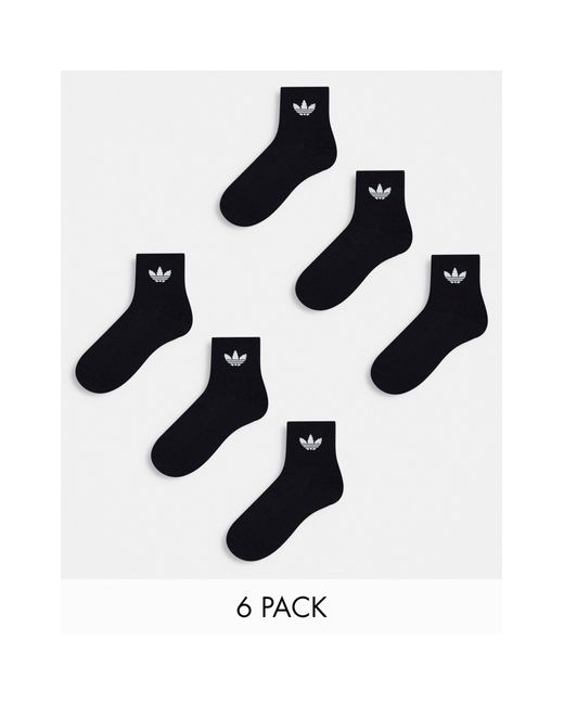 Adidas Originals Black 6 Pack Crew Socks