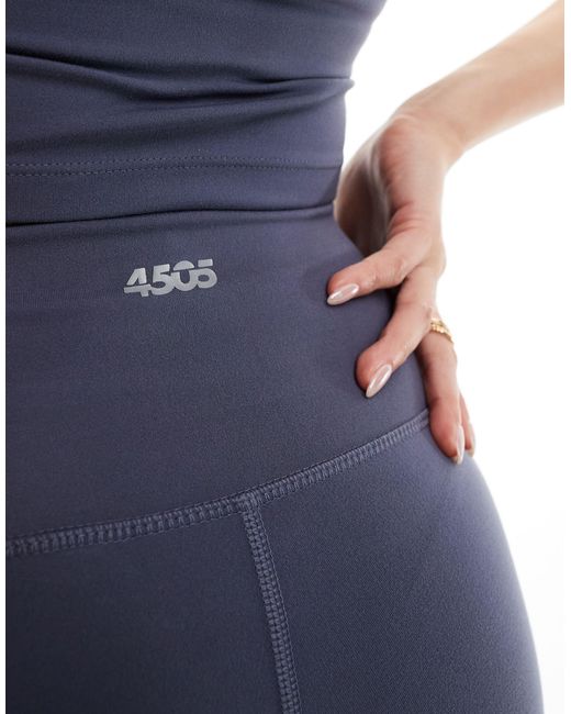 Icon - leggings da yoga a zampa ardesia slim morbidi al tatto di ASOS 4505 in Blue