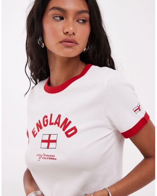 Levi's Red England Mini Ringer T-Shirt
