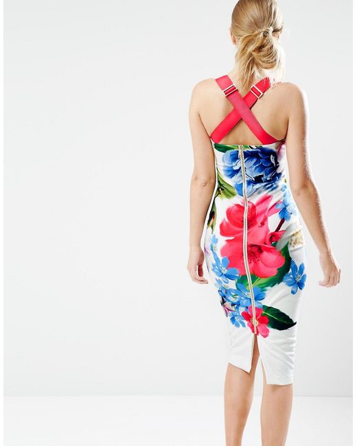 Ted Baker Alexie Dress In Forget Me Not Print 99 white Lyst
