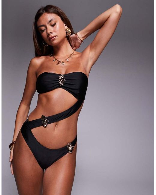 SIMMI Black Casa Trim Swimsuit