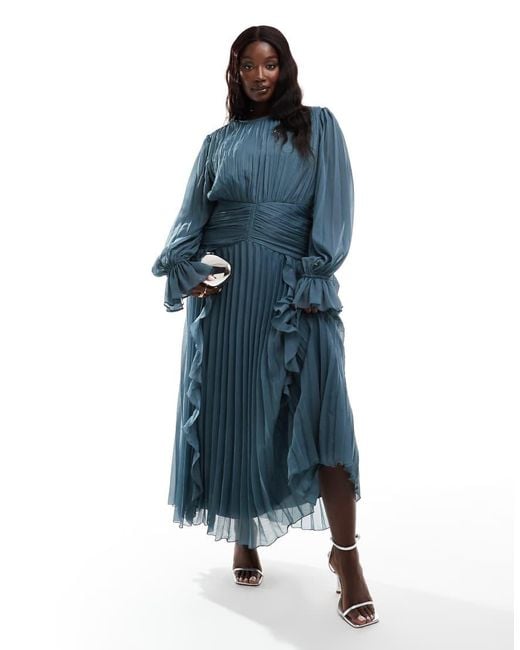 asos design high neck ruched belt detail maxi dress ASOS Design - Maxi Dress - Women - Polyester - 2 US
