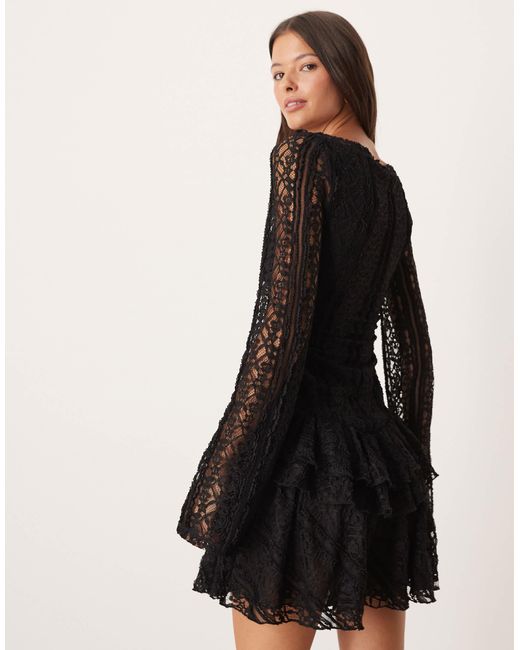Tabby - robe courte en dentelle - noir Free People en coloris Black