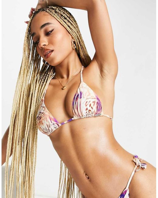 Free Society Multicolor Mix And Match Triangle Bikini Top