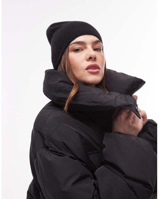 Piumino Di Media Lunghezza di TOPSHOP in Black