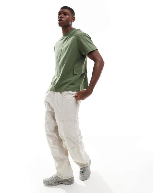 Another Influence Green Oversized Utility T-shirt for men