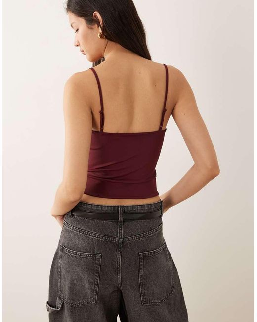 ASOS Red Sculpting Cropped Cami Top