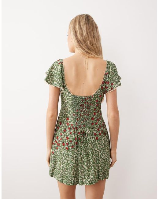 Free People Natural Backroads Flippy Mini Dress