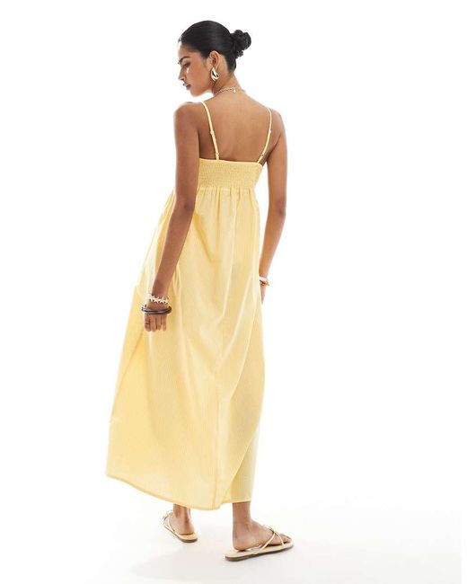 Pieces Metallic Cami Midi Dress