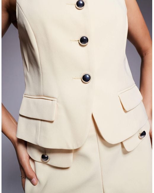 River Island Natural Waistcoat