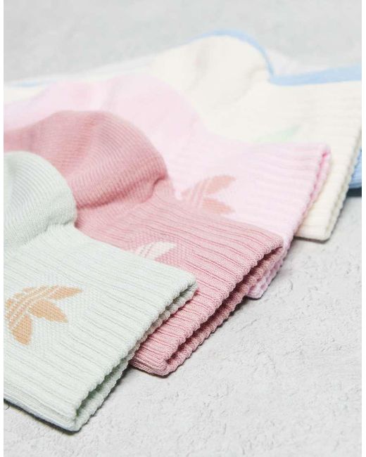 Adidas Originals Multicolor Adicolor Trefoil 6 Pack Ankle Socks
