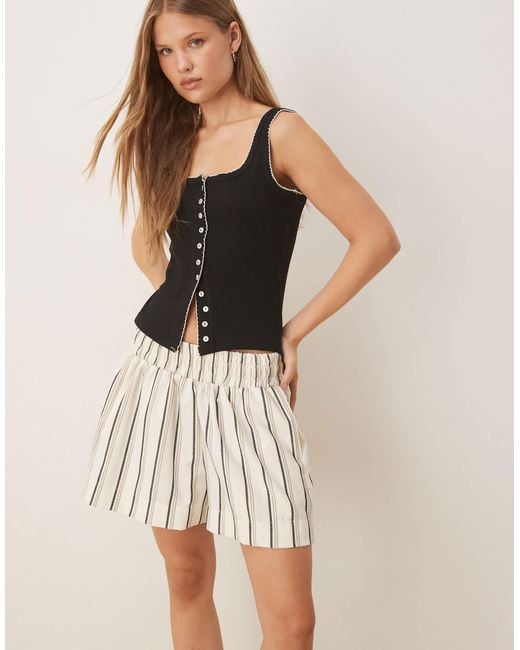 ASOS Natural Pull On Shorts