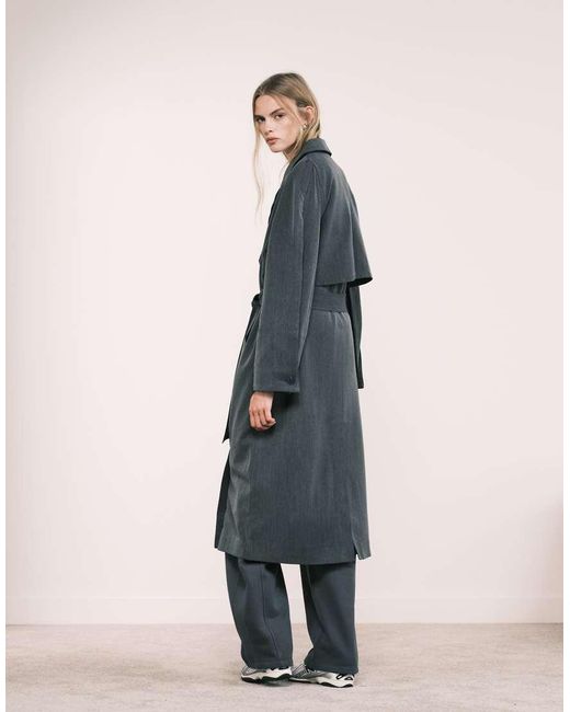 ASOS Blue Soft Tailored Trench