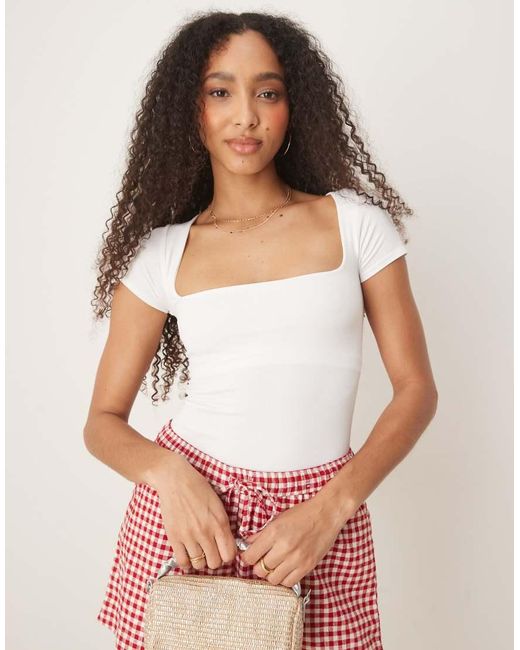 Free People White Clean Lines Racerback Vest
