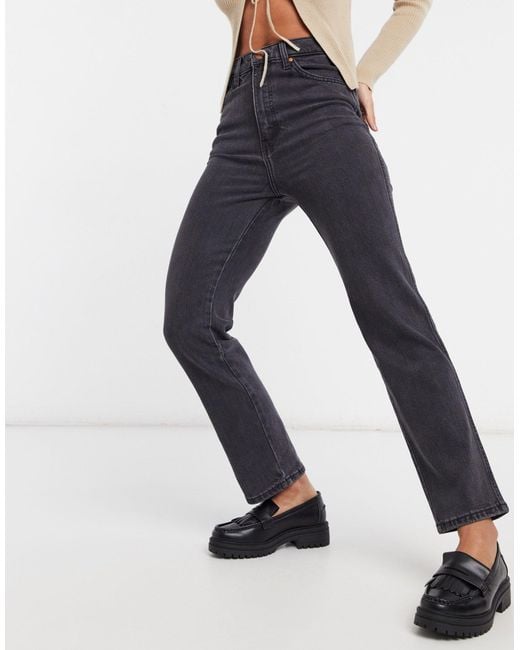 Wrangler Wild West High Rise Straight Leg Jeans in Black | Lyst Canada