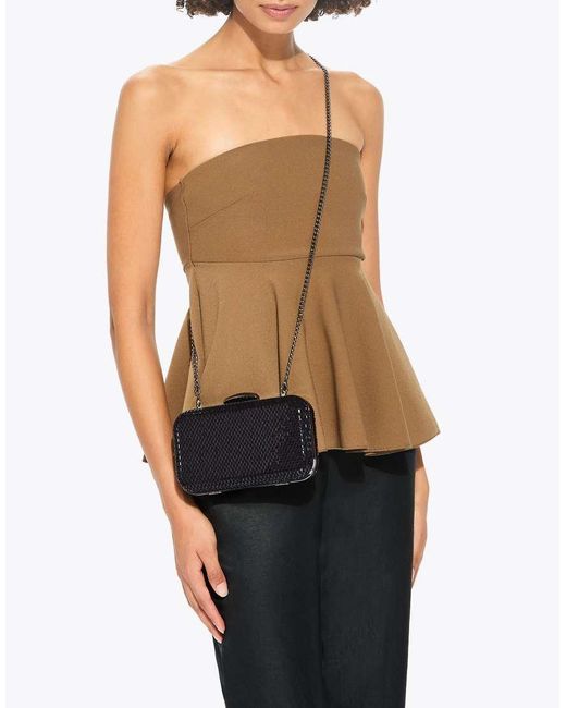 KG by Kurt Geiger Black Fleur Box Clutch