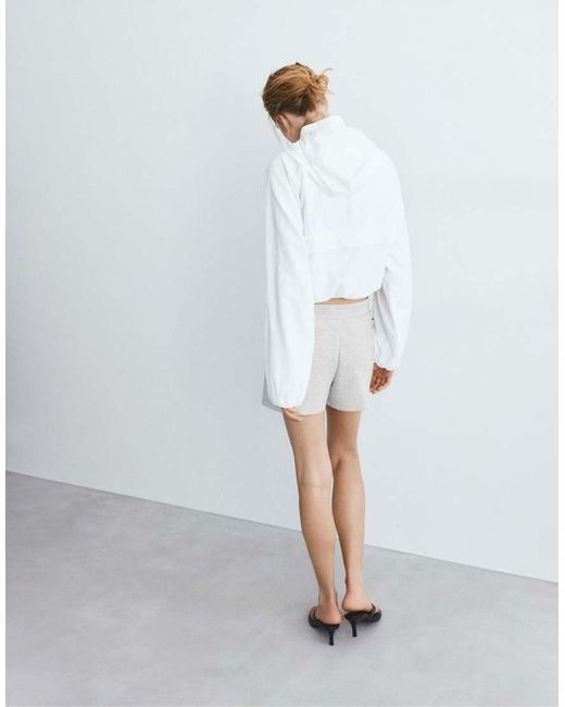 Pull&Bear White Sports Shorts