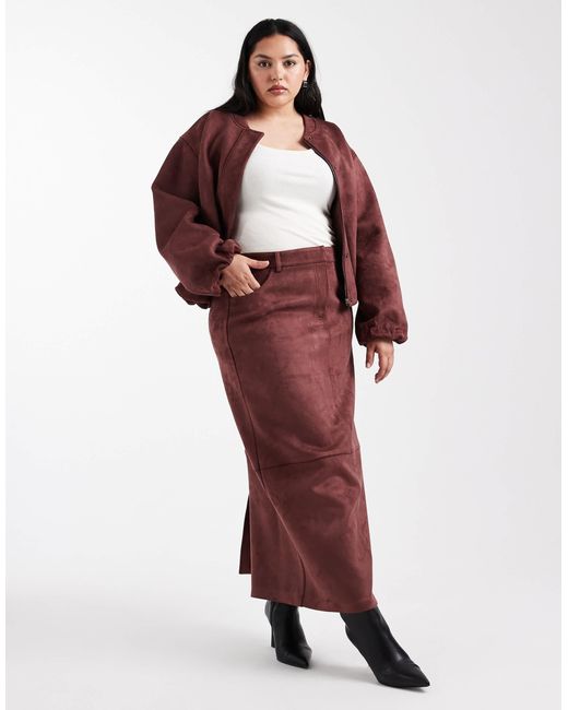 4th & Reckless Purple – bomberjacke aus wildlederimitat