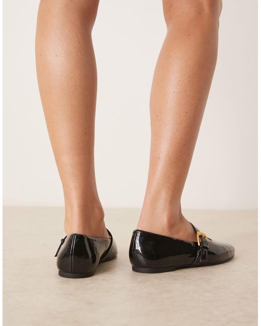 ASOS Brown – leah – ballerinas mit mary-jane-design