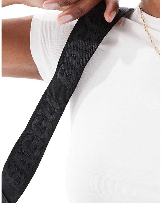 Baggu Black Large Nylon Crescent Bag