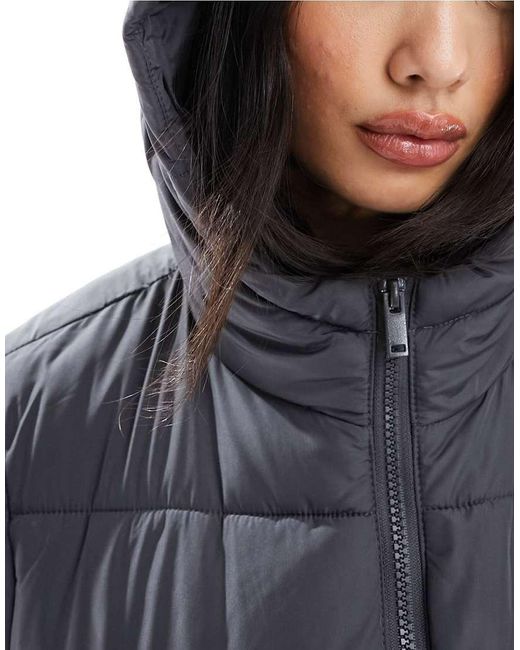 Pieces Gray Padded Coat With Hood