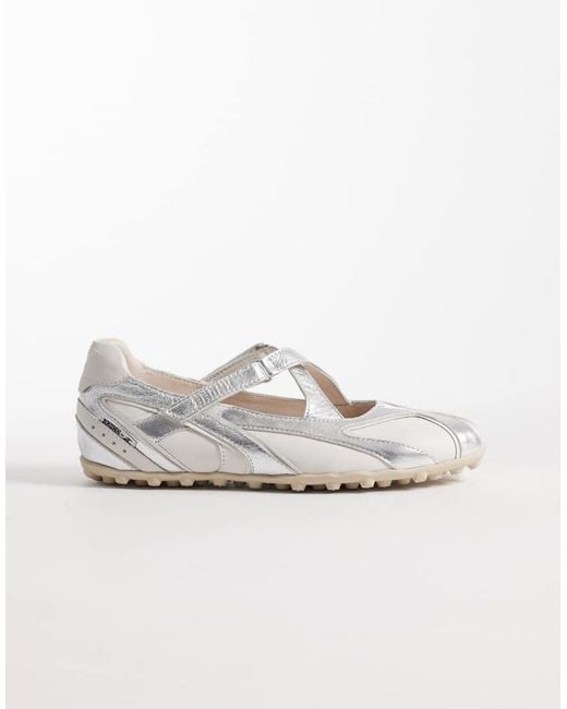 Bronx White Gravit-yy Sneakerinas